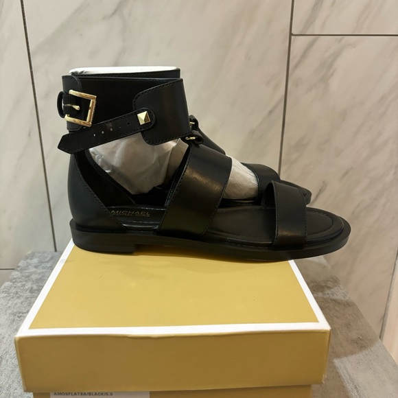 Michael Kors Amos Leather Gladiator Sandals - Picture 2 of 6